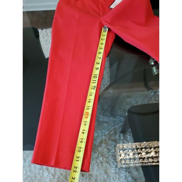 Charter Club Women Red Cotton & Rayon Mid Rise Slim Leg Crop Pant Size 12 Petite - Picture 12 of 12